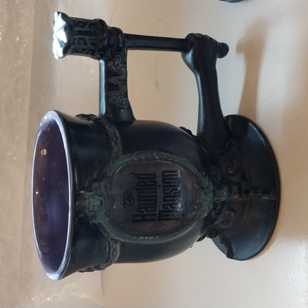Disney Haunted Mansion Black And Green Dimensional Sculped Mug - Picture 5 of 6